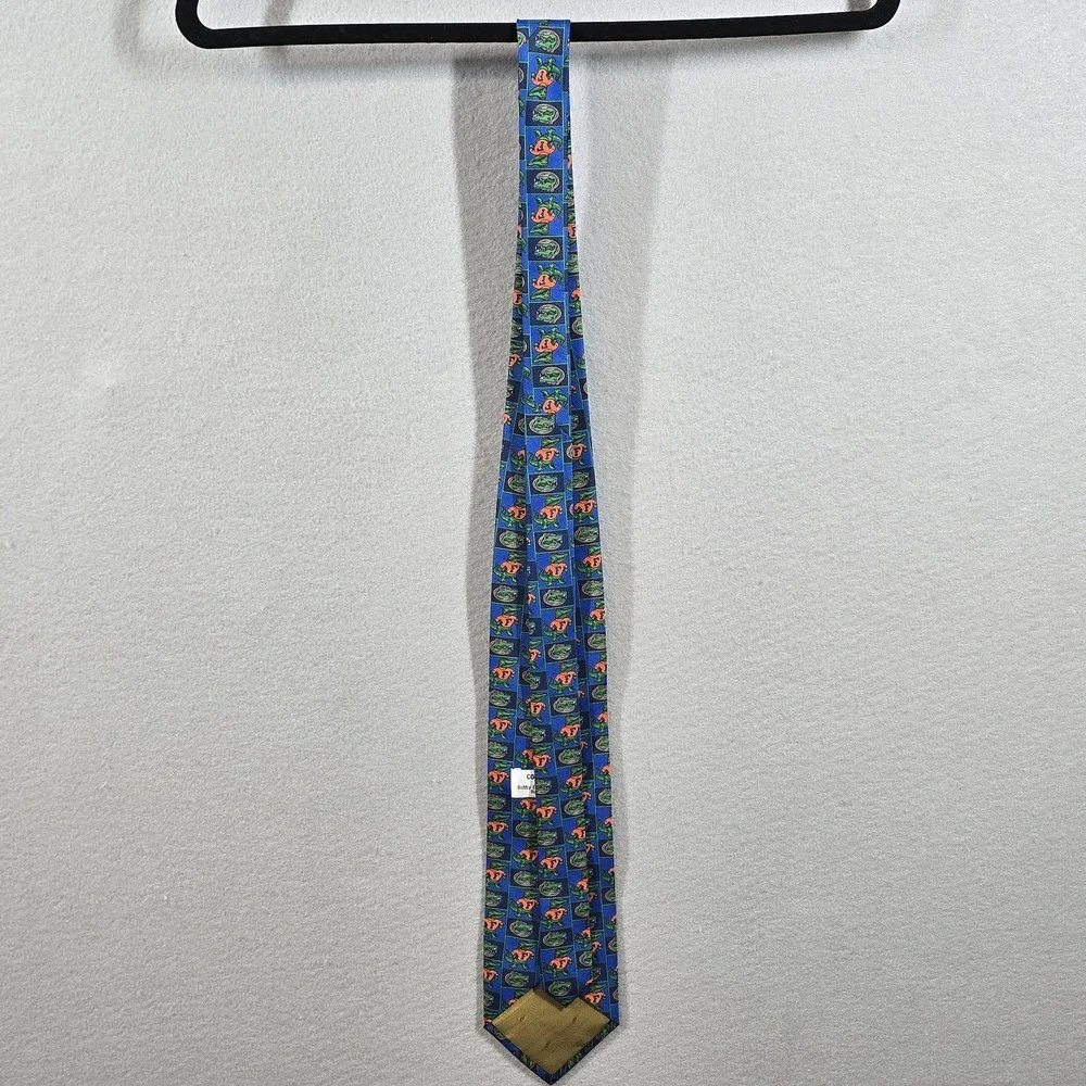 Vintage Florida Gators Tie Mens Blue‎ Orange NCAA College Football Alligator 90s